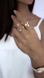 انگشتر گل مدل فلورا ونکلیف